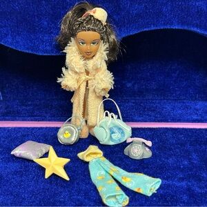 Lil Bratz Doll SASHA Slumber Party Robe Mask PJs Bags Pillow Phone Brush Vintage